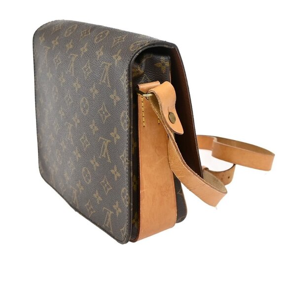 LOUIS VUITTON Cartouchiere GM Shoulder Bag Monogram Leather Brown - Picture 3 of 5